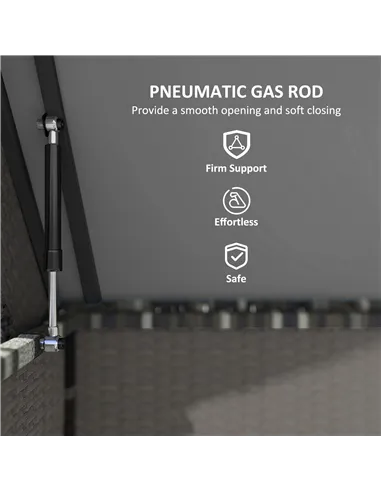 Outsunny 627 L Rattan Storage Box - Dark Grey