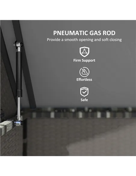 Outsunny 627 L Rattan Storage Box - Dark Grey