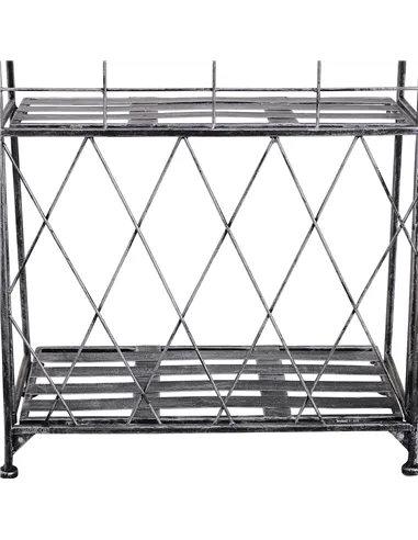 Outsunny 3 Tier Plant Stand Indoor Outdoor, Metal Plant Shelf Flower Display Rack for Potted Plants Garden Balcony Decor, 44 x 2
