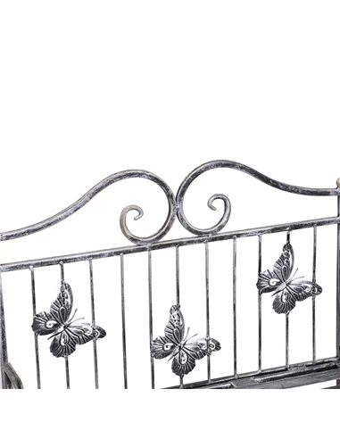 Outsunny 3 Tier Plant Stand Indoor Outdoor, Metal Plant Shelf Flower Display Rack for Potted Plants Garden Balcony Decor, 44 x 2