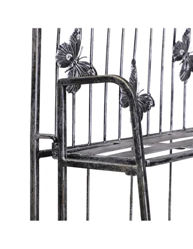 Outsunny 3 Tier Plant Stand Indoor Outdoor, Metal Plant Shelf Flower Display Rack for Potted Plants Garden Balcony Decor, 44 x 2