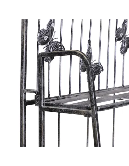 Outsunny 3 Tier Plant Stand Indoor Outdoor, Metal Plant Shelf Flower Display Rack for Potted Plants Garden Balcony Decor, 44 x 2
