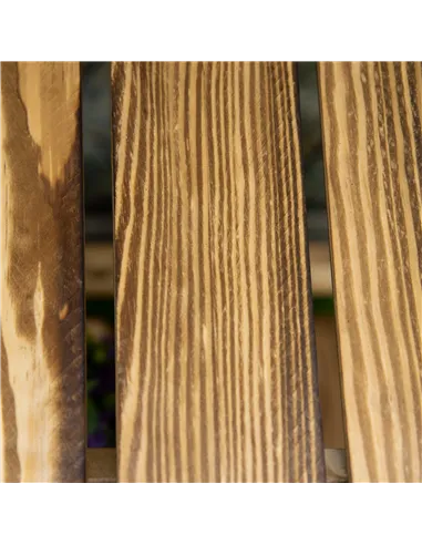 Outsunny Wooden Folding Flower Pot Stand 3 Tier Garden Planter Display Ladder Gardener Storage Shelves Rack Herb Holder (40L x 3