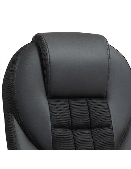 HOMCOM Faux Leather Office Chair - Black