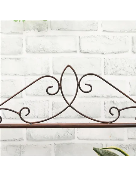 Outsunny 3 Tier Stair Style Metal Plant Stand, Flower Pot Holder Display Shelf, Storage Organizer Rack for Indoor Outdoor Patio 