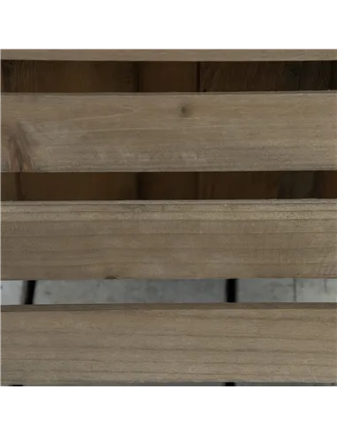 Outsunny 30L x 30W x 7Hcm 2 Pack Plant Stand with Wheels, Flowerpot Holder, Wooden Flower Display Stand for Indoor Outdoor Livin