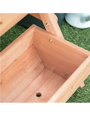 Outsunny 3 Tier Raised Garden Bed Wooden Elevated Planter Box Kit, 66L for Flower, Vegetable, Herb, 65x75x78cm, Brown