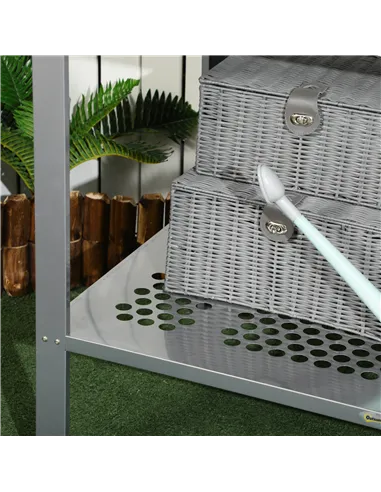 Outsunny 2-Tier Plant Stand, Corner Plant Shelf for Outdoor and Indoor Storage Organizer, Freestanding Flower Rack with Steel Fr