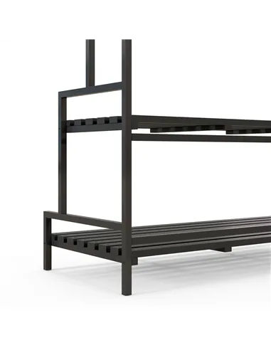 Outsunny 3 Tiered Plant Rack with Hanging Hooks, Tall Plant Stand for Indoor Outdoor Porch Balcony Use, Black