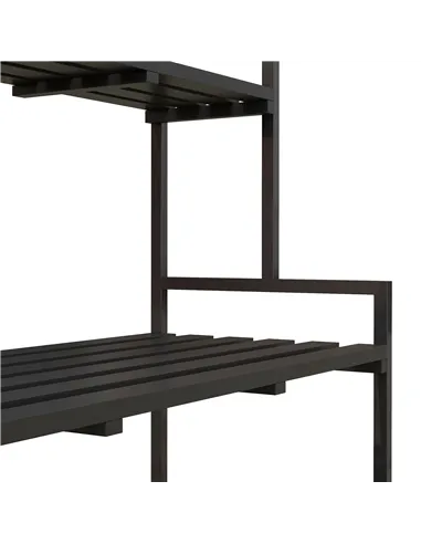 Outsunny 3 Tiered Plant Rack with Hanging Hooks, Tall Plant Stand for Indoor Outdoor Porch Balcony Use, Black