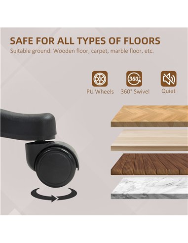 HOMCOM Faux Leather Office Chair - Brown