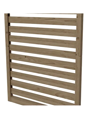 Outsunny Wall Mounted Plant Stands Set of 2, Fir Wood Flower Stand with Shelves and Slatted Trellis for Patio, Balcony, Porch