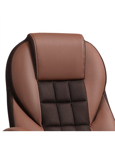 HOMCOM Faux Leather Office Chair - Brown