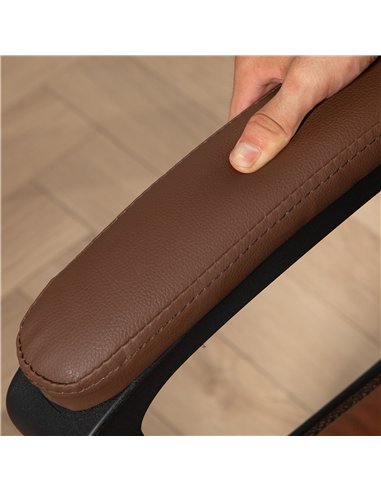 HOMCOM Faux Leather Office Chair - Brown