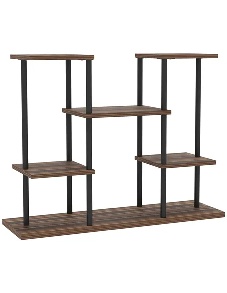 Outsunny Four-Tier Wooden Shelf Plant Stand