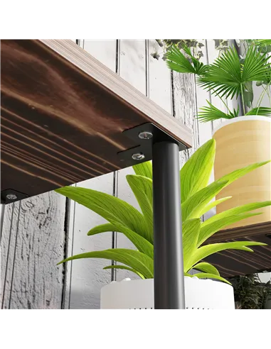 Outsunny Four-Tier Wooden Shelf Plant Stand