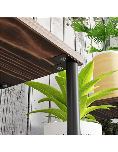 Outsunny Four-Tier Wooden Shelf Plant Stand