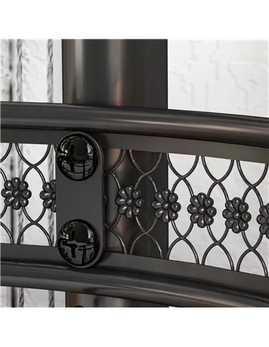 Outsunny Four-Tier Steel Plant Stand - Black