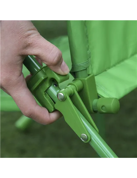 Outsunny Kids Folding Picnic Table Chair Set w/ Parasol, Green