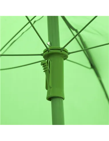 Outsunny Kids Folding Picnic Table Chair Set w/ Parasol, Green