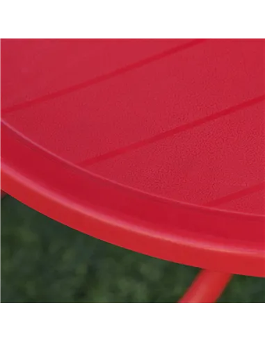 Outsunny Kids Folding Picnic Table Chair Set w/ Parasol, Red