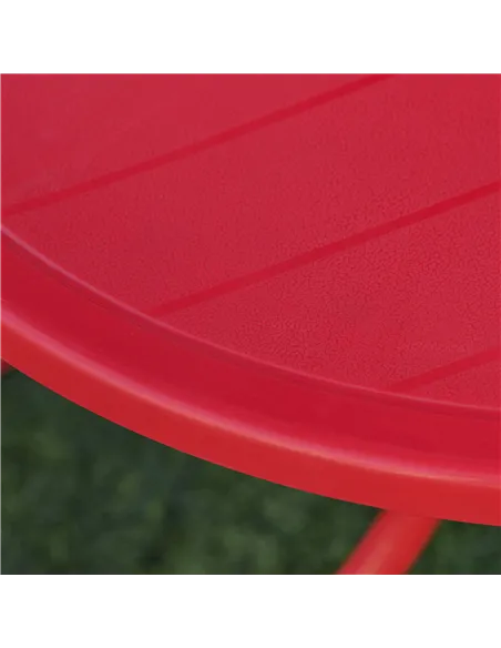 Outsunny Kids Folding Picnic Table Chair Set w/ Parasol, Red
