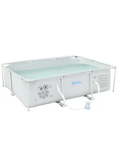 Outsunny Steel Frame Pool with Filter Pump, Filter Cartridge, Reinforced Sidewalls Rust Resistant Above Ground Swimming Pool 292