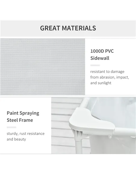 Outsunny Steel Frame Pool with Filter Pump, Filter Cartridge, Reinforced Sidewalls Rust Resistant Above Ground Swimming Pool 292