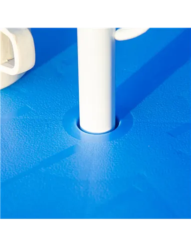 Outsunny Kids Outdoor Bistro Table and Chair Set, Folding Garden Furniture w/ Shark Design, Removable, Adjustable Sun Umbrella, 