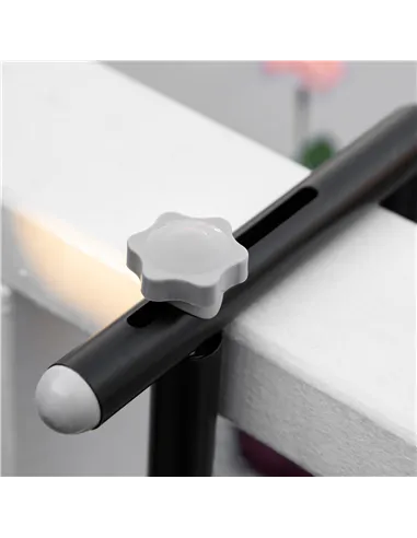 Outsunny Balcony Hanging Table, Metal Wall Mount Desk, Adjustable Folding Balcony Deck Table for Patio and Garden, Black