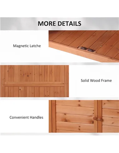 Outsunny Multi-function Potting Bench Table w/ Storage Cabinet and Galvanized Table Top, Wooden Planting Workstation, 98cm x 47c