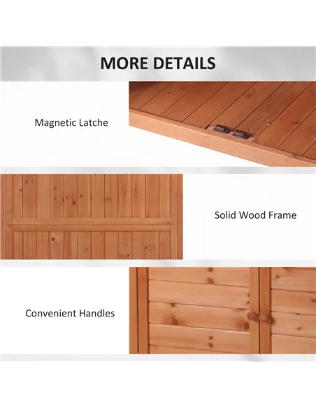 Outsunny Multi-function Potting Bench Table w/ Storage Cabinet and Galvanized Table Top, Wooden Planting Workstation, 98cm x 47c