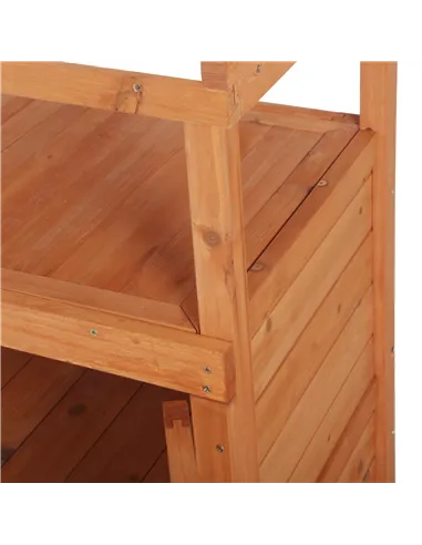 Outsunny Multi-function Potting Bench Table w/ Storage Cabinet and Galvanized Table Top, Wooden Planting Workstation, 98cm x 47c