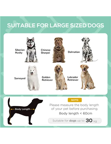 PawHut Raised Dog Bed Waterproof Elevated Pet Cot with Breathable Mesh UV Protection Canopy Grey, for Large Dogs, 92 x 76 x 90cm