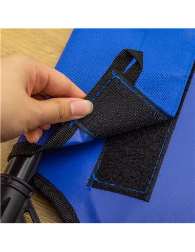 PawHut Raised Dog Bed Cat Elevated Lifted Portable Camping w/ Metal Frame Blue (Large)