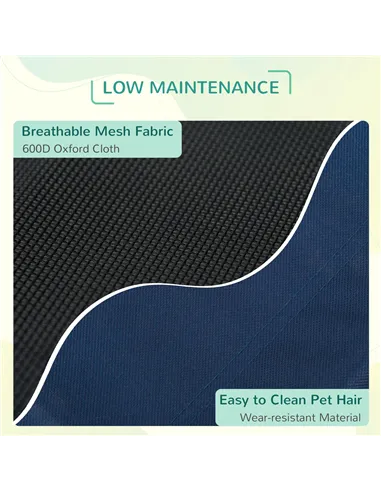 PawHut Raised Dog Bed Cat Elevated Lifted Puppy Pet Elevated Cot Portable Camping Basket – Blue (Medium)