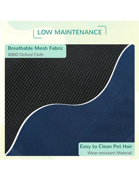 PawHut Raised Dog Bed Cat Elevated Lifted Puppy Pet Elevated Cot Portable Camping Basket – Blue (Medium)