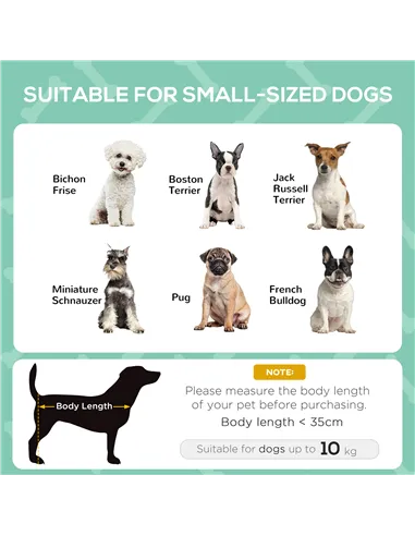 PawHut Raised Dog Bed Waterproof Elevated Pet Cot with Breathable Mesh UV Protection Canopy Grey, for Small Dogs, 61 x 46 x 62cm