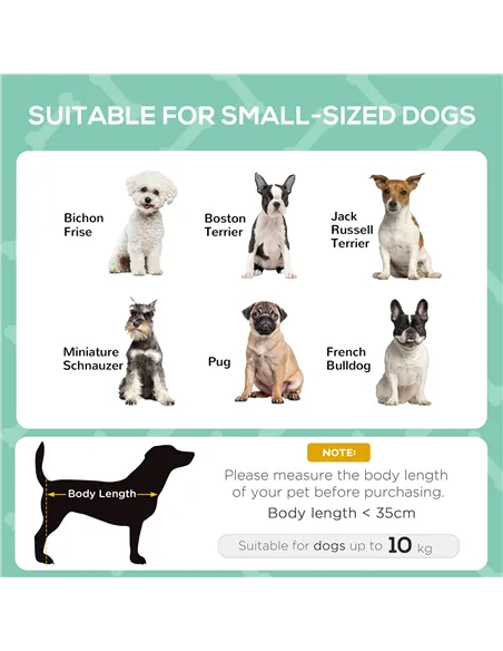 PawHut Raised Dog Bed Waterproof Elevated Pet Cot with Breathable Mesh UV Protection Canopy Grey, for Small Dogs, 61 x 46 x 62cm