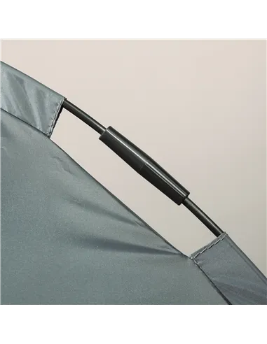 PawHut Raised Dog Bed Waterproof Elevated Pet Cot with Breathable Mesh UV Protection Canopy Grey, for Medium Dogs, 76 x 61 x 73c