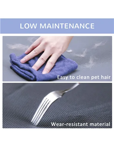 PawHut Raised Dog Bed Cat Elevated Lifted Puppy Pet Elevated Cot Portable Camping Basket – Blue (Large)