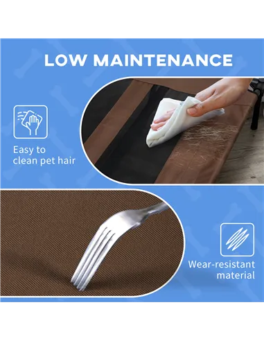 PawHut Raised Dog Bed Cooling Elevated Pet Cot with Breathable Mesh for Indoor Outdoor Use Brown, XX Large, 122 x 92 x 23cm