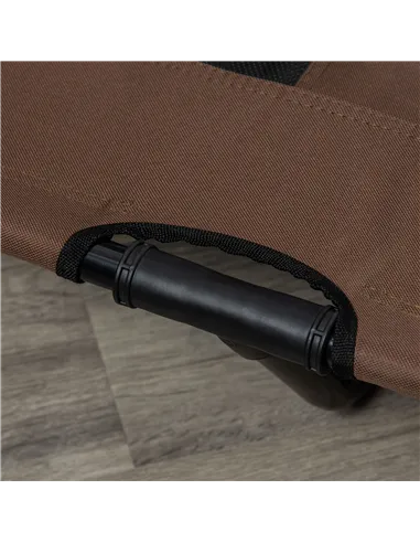 PawHut Raised Dog Bed Cooling Elevated Pet Cot with Breathable Mesh for Indoor Outdoor Use Brown, XX Large, 122 x 92 x 23cm