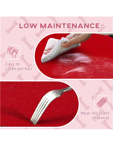 PawHut Raised Dog Bed Cooling Elevated Pet Cot with Breathable Mesh for Indoor Outdoor Use Red, XX Large, 122 x 92 x 23cm