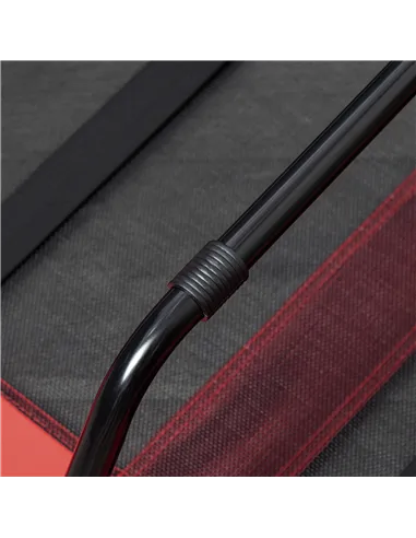 PawHut Raised Dog Bed Cooling Elevated Pet Cot with Breathable Mesh for Indoor Outdoor Use Red, XX Large, 122 x 92 x 23cm