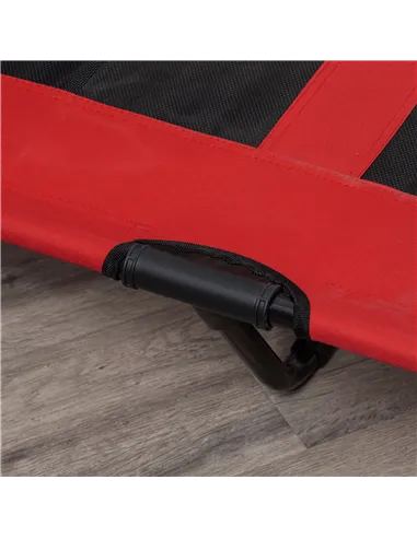 PawHut Raised Dog Bed Cooling Elevated Pet Cot with Breathable Mesh for Indoor Outdoor Use Red, XX Large, 122 x 92 x 23cm