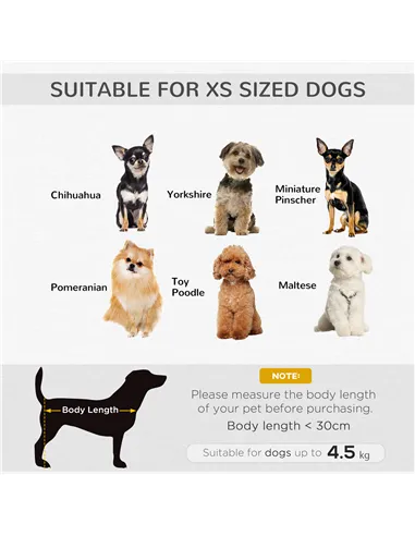 PawHut Dog Sofa Bed Pet Chair Couch with Water Resistant Fabric, Kitten Lounge with Soft Cushion, Wooden Frame for Mini Size Dog