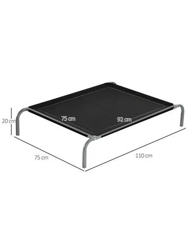 PawHut Elevated Pet Bed Cooling Raised Cot Style Bed for Large Medium Sized Dogs with Non-slip Pads Steel Frame Breathable Mesh 