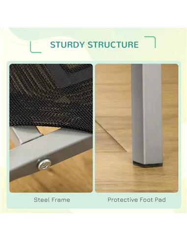 PawHut Elevated Pet Bed Cooling Raised Cot Style Bed for Large Medium Sized Dogs with Non-slip Pads Steel Frame Breathable Mesh 