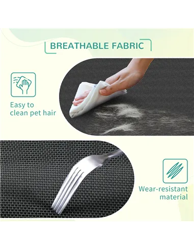 PawHut Elevated Pet Bed Cooling Raised Cot Style Bed for Large Medium Sized Dogs with Non-slip Pads Steel Frame Breathable Mesh 